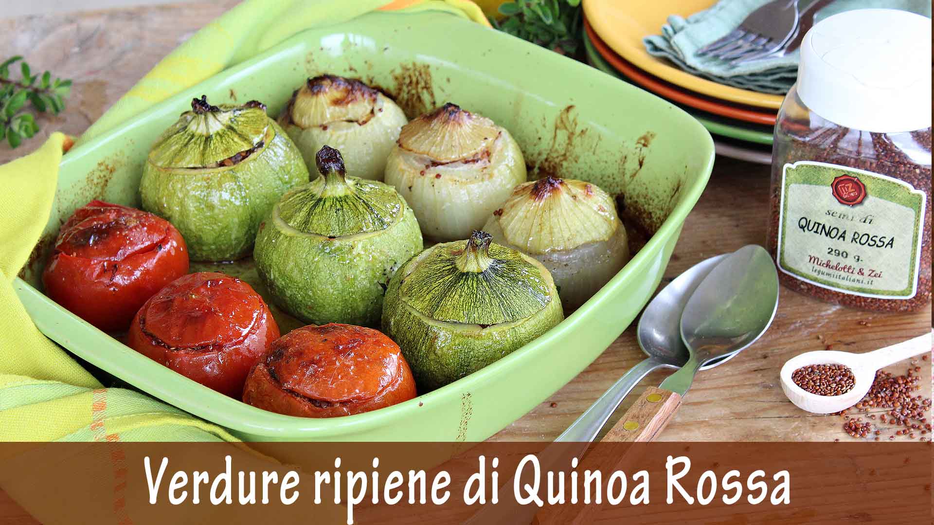 Verdure ripiene di Quinoa Rossa