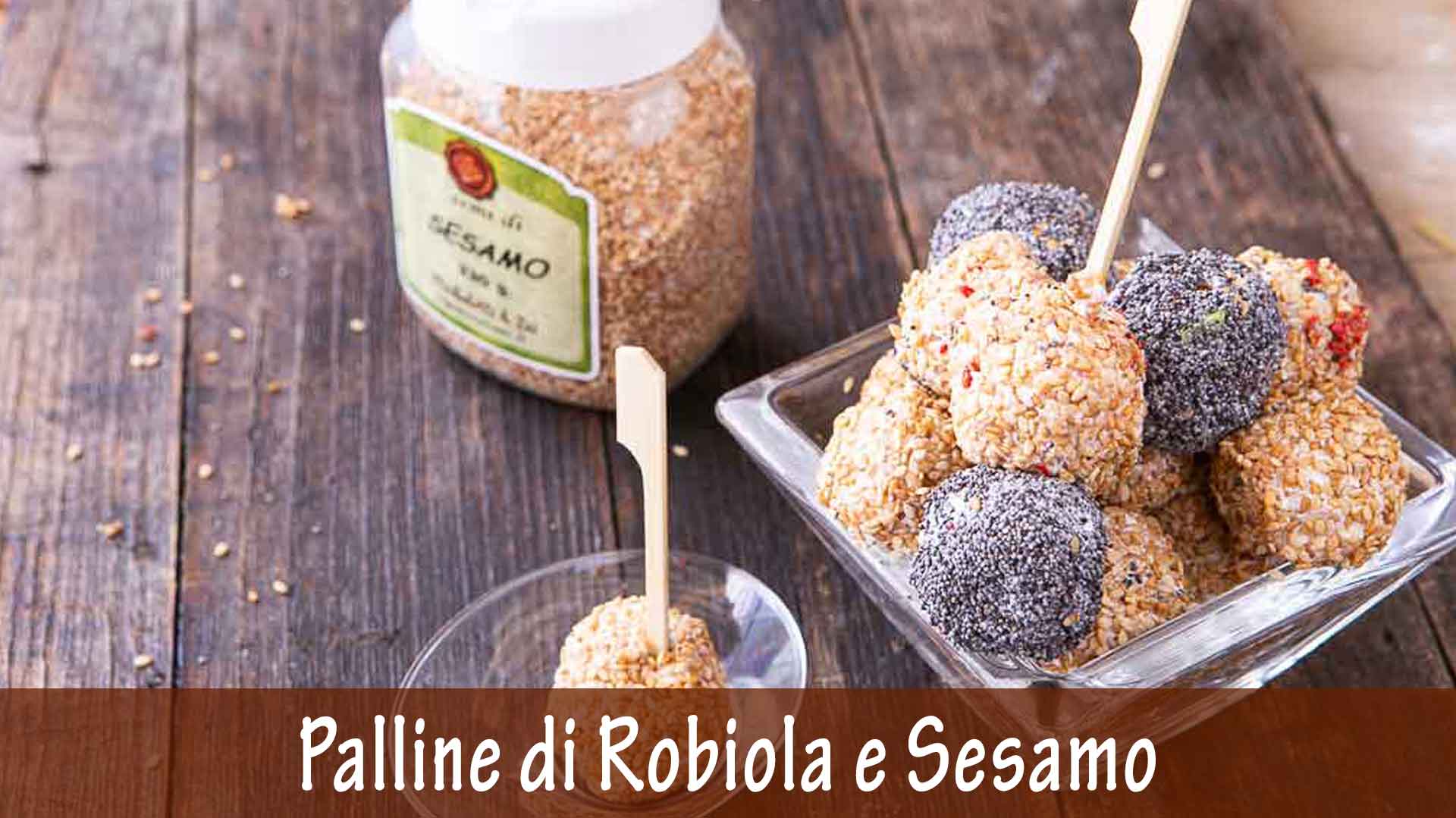 Palline di Robiola e sesamo