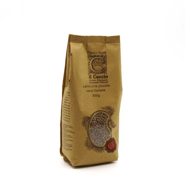 Lenticchie Piccole Verdi Italiane "Il Coccio" 500gr